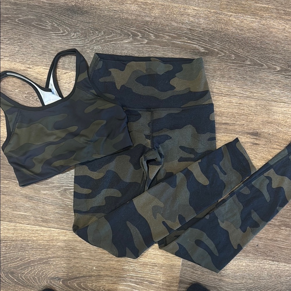 PINK Camo Sports Bra and Leggings Set
